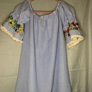 Off the shoulder dress!